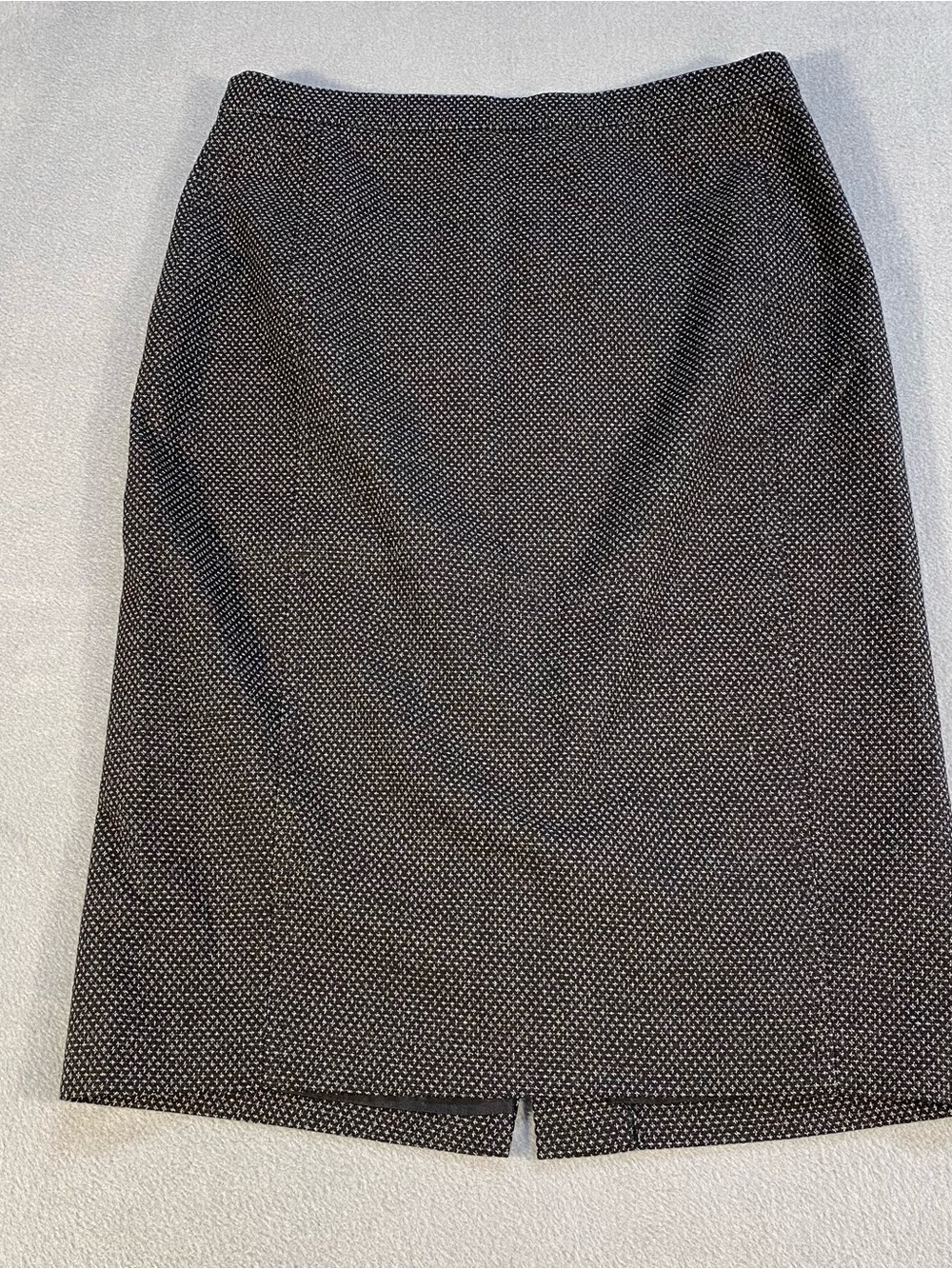 Women’s Black Speckled Classic Pencil Skirt, back zipper, lined